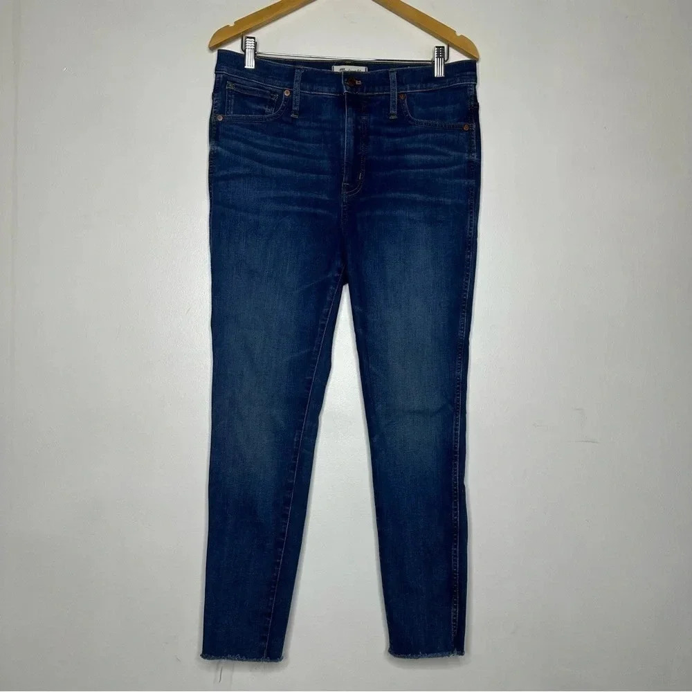 Madewell 10” High Rise Raw Hem Skinny Jeans Size 31 - Picture 2 of 10